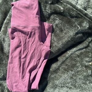 Lululemon Align Ribbed Leggings Sz2 Velvet Dust excellent condition smoke free
